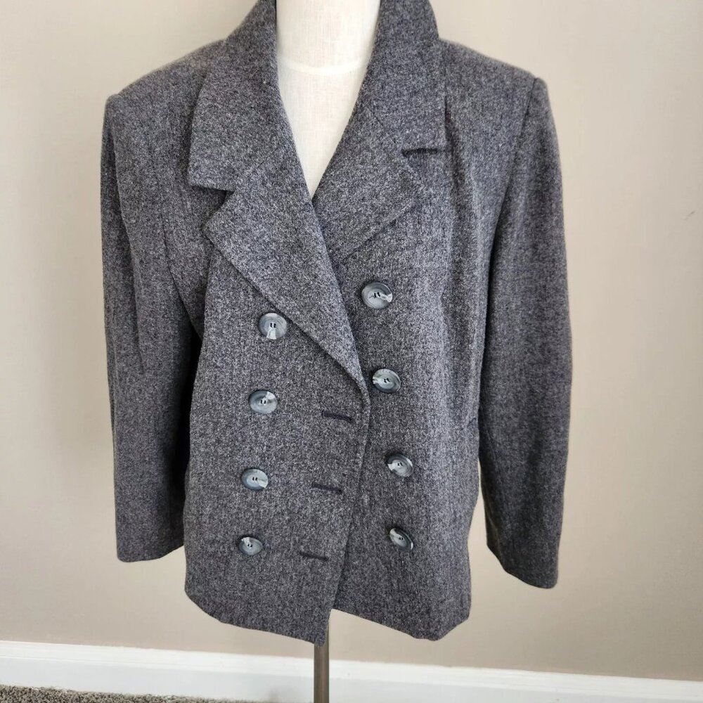 Designs LANE BRYANT GRAY DOUBLE BREASTED BLAZER 18 womens